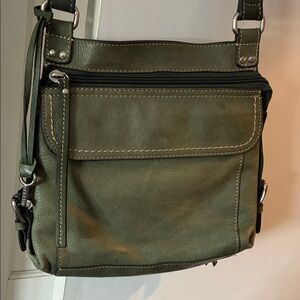 Fossil Green Leather Bag